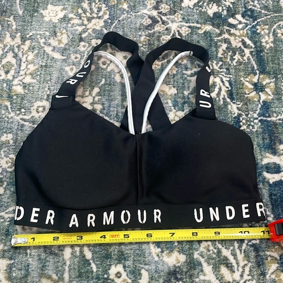 Women's Under Armour Wordmark Strappy Sportlette Bra - Picture 4 of 6